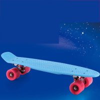 小鱼板成人滑板儿童香蕉板四轮滑板车大轮4轮刷街公路代步初学者2017新品春可爱卡通小孩子车子