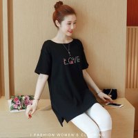 孕妇装上衣夏2017圆领短袖孕妇t恤中长款宽松夏季打底衫体恤简约休闲时尚百搭孕妇上衣短袖上衣多款多色
