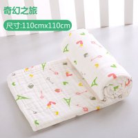 2017新品可爱卡通简约小动物印花婴儿纱布浴巾新生儿童大毛巾被柔吸水6层宝洗澡用品夏天多款可选