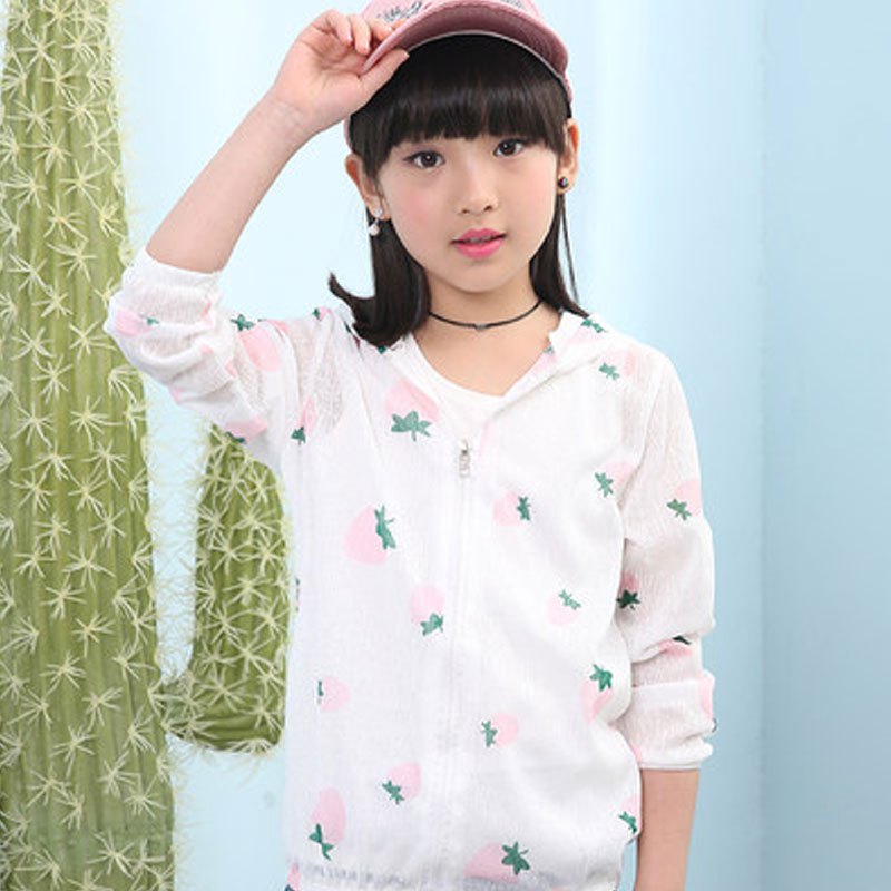 2017新款潮女童夏装韩版儿童装中大童女装女大童小学生亲子防晒衣可爱