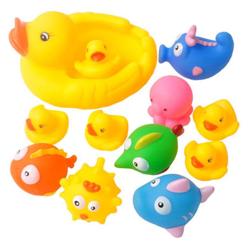 小黄鸭宝宝洗澡玩具儿童洗澡小鸭子游泳婴儿玩具宝宝水上戏水玩具当季新品可爱卡通小鸭子/戏水玩具图片