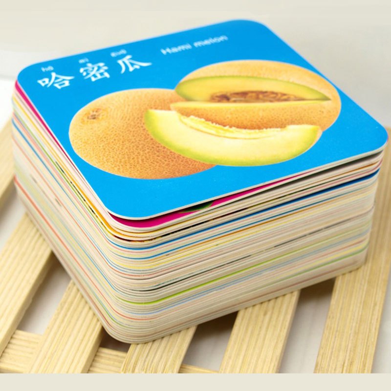 45张撕不破婴幼儿童宝宝认知早教识字卡片撕不烂的当季新品可爱卡通益智早教用品适用于2-6岁男女宝宝颜色随机