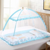 简约小i清新婴幼儿蚊帐罩儿童蚊帐新生儿蒙古包可折叠无底蚊罩宝宝蚊帐
