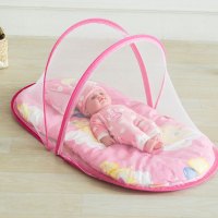 婴儿床蚊帐可折叠带支架宝宝蒙古包通用新生儿童床蚊帐罩男女宝宝床上用品