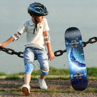 四轮滑板儿童青少年初学者男成人女生双翘公路滑板车卡通动漫四季可用儿童滑板