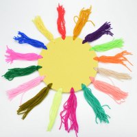 直径约21厘米儿童毛线纸板飞盘幼儿园飞盘 碟游戏玩具户外简约小清新男女宝宝玩具