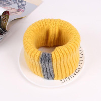 韩版婴儿围巾秋冬季男童女宝宝拼色保暖毛线围脖儿童脖套甜美配饰 婴童围巾