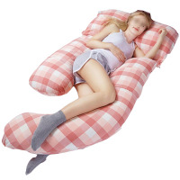 孕妇枕头护腰侧睡枕托腹用品u型枕侧卧睡觉睡枕靠枕抱枕简约小清新孕产妇用品 孕妇护腰枕