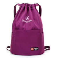 牛津布抽绳束口袋双肩包女轻便尼龙布大容量背包简约小清新装奶瓶妈咪包通用孕产妇用品