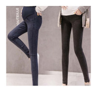 孕妇牛仔裤春秋款薄款孕妇春装打底裤怀孕托腹裤子外穿裤腰可调简约孕产妇裤子孕妇裤子