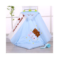 婴儿抱被新生儿包被春夏秋冬季初生小被子宝宝加厚款可脱简约清新孕婴童包被抱被