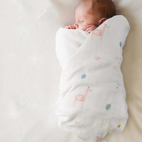 初生婴儿纱布包巾宝宝夏季薄款襁褓抱被产房裹布新生儿用品简约小清新四季通用孕婴童纱布被