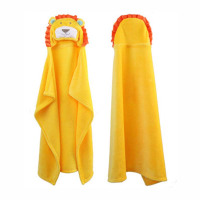 宝抱毯巾动物连帽儿童室外游泳池浴巾法兰绒斗篷披风毯四季通用可爱卡通孕婴童盖毯