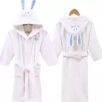 儿童浴袍带帽毛巾料秋季宝宝游泳浴衣加厚斗篷浴巾男孩女孩通用简约小清新孕婴童浴衣