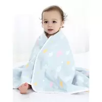 婴儿浴巾盖毯幼儿新生儿童宝宝六层纱布毛巾被四层纱布浴巾简约孕婴童四季通用浴巾