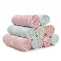 婴儿浴巾纱布新生儿宝宝洗澡夏季薄款盖毯儿童毛巾被通用简约小清新孕婴童浴巾洗澡巾