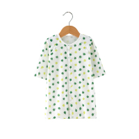 宝宝纱布浴袍睡袍夏季婴儿童纱布衣服空调服睡衣浴衣四季通用简约清新孕婴童浴衣