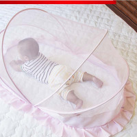 婴儿蚊帐罩宝宝蚊帐无底可折叠新生儿童床小BB通用便捷蒙古包四季简约孕婴童蚊帐