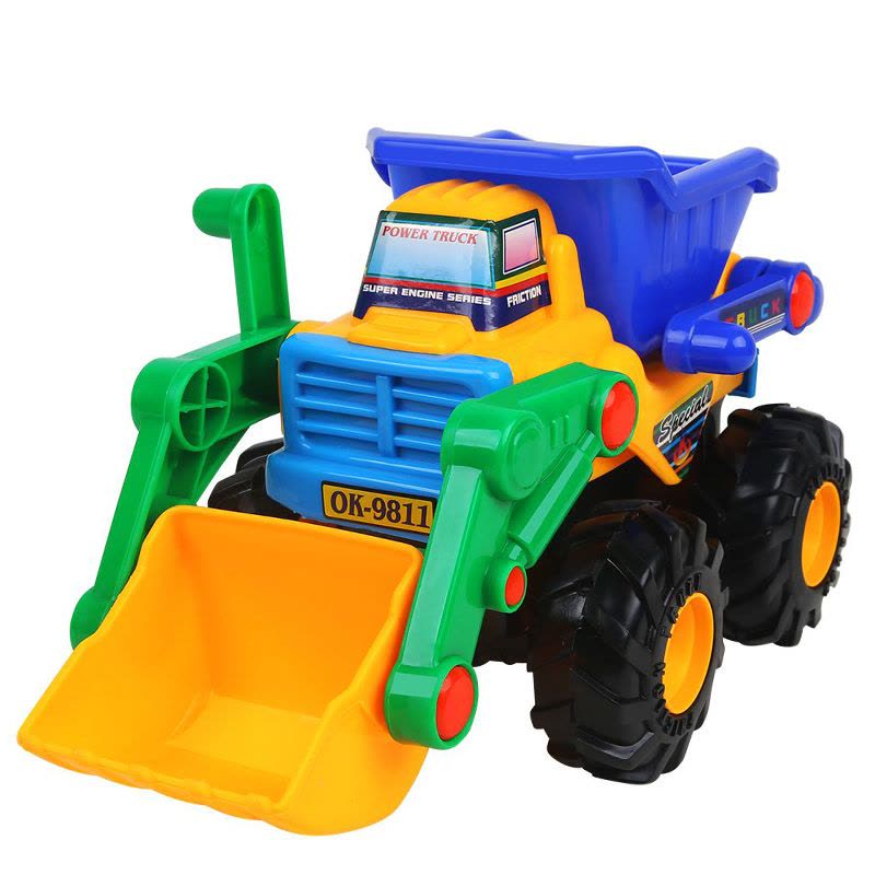 锋源大号惯性工程车宝宝儿童玩具车挖掘机推土机仿真模型沙滩玩具图片