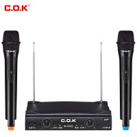 C.O.K W-970D 无线话筒 KTV电脑卡拉OK唱歌舞台家用 一拖二麦克风(送转接头)