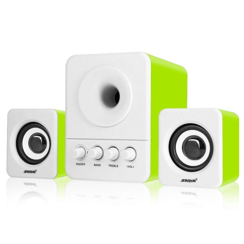 SADA D-203电脑音箱手机笔记本小音响台式机迷你usb2.1低音炮影响(黑蓝色)图片