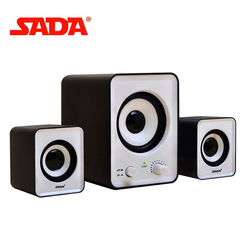 SADA D-200A笔记本台式电脑手机有源家用音响迷你小音箱2.1低音炮（黑色普通版）图片