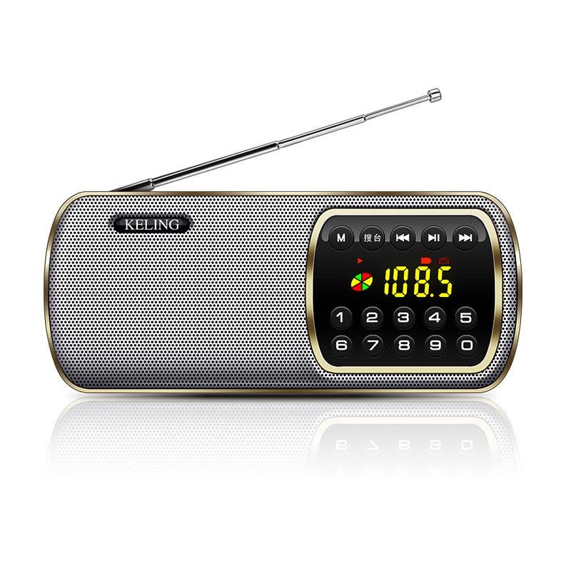 科凌 F3收音机老人 老年随身听外放音乐播放器便携式迷你插卡充电(标准版)图片