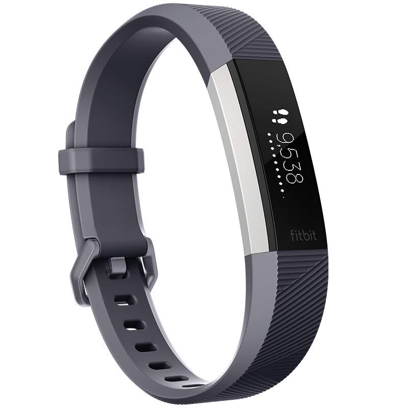 新品上市】Fitbit Alta HR心率智能运动手环睡眠阶段性监测蓝牙蓝灰色L