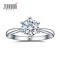 ZUANHUI钻汇珠宝 白18k金六爪钻戒正品求婚结婚一克拉铂金钻石戒指女定制