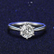 ZUANHUI钻汇珠宝 白18k金六爪钻戒正品求婚结婚一克拉铂金钻石戒指女定制