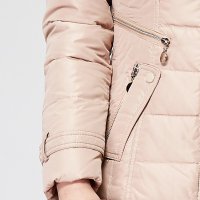 鸭鸭 新款大毛领修身羽绒服女中长款加厚连帽带毛领正品B-971