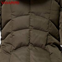 鸭鸭 秋冬新品发布 中长款带帽修身羽绒服女装军工装 B-5539