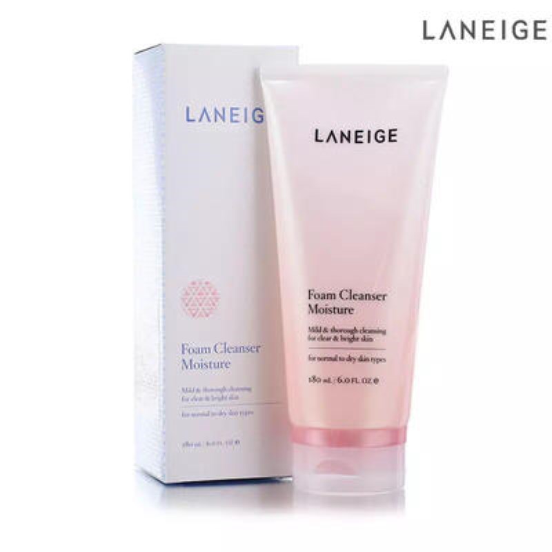 Laneige 兰芝保湿洁颜泡沫洁面乳洗面奶180ml 红花洁面