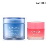 韩国Laneige/兰芝夜间保湿修护唇膜20g组合兰芝锁水滋养睡眠面膜70g