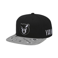 MLB（洋基队） 平檐帽 愤怒的熊NY运动帽 棒球帽可调节款 黑帽灰檐愤怒的小熊