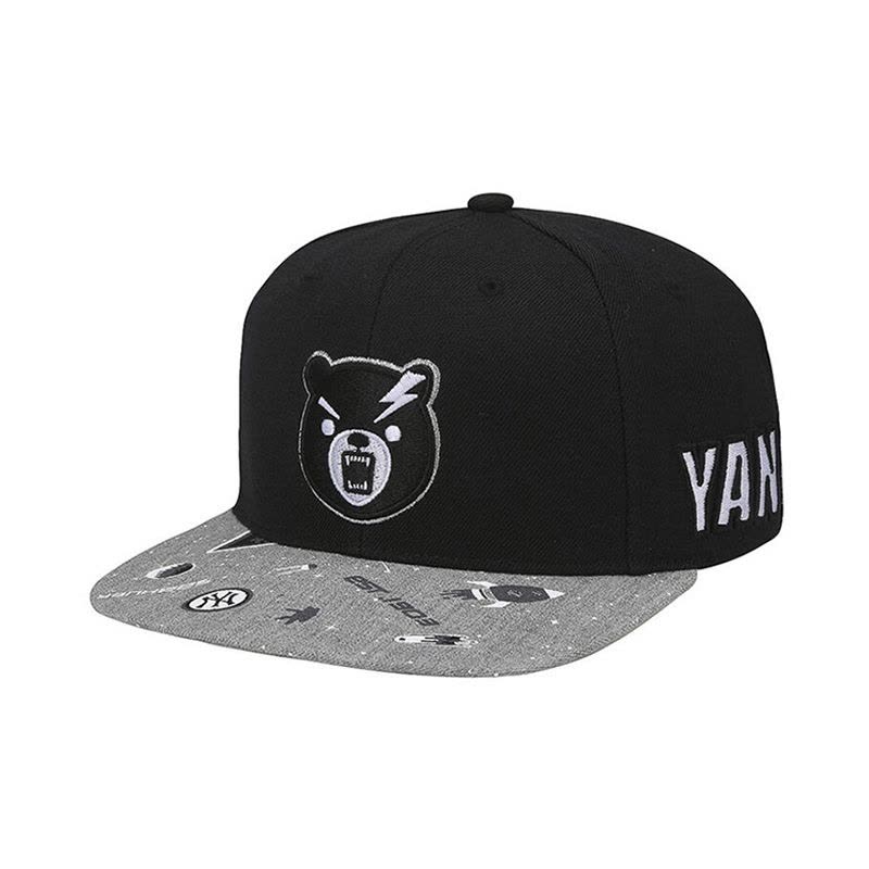 MLB（洋基队） 平檐帽 愤怒的熊NY运动帽 棒球帽可调节款 黑帽灰檐愤怒的小熊图片
