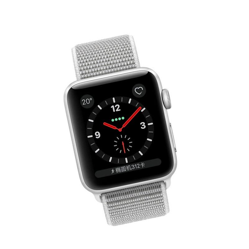 苹果(Apple)Watch Series 3 智能手表 GPS + 蜂窝网络 银色搭配海贝色回环式运动表带38MM图片