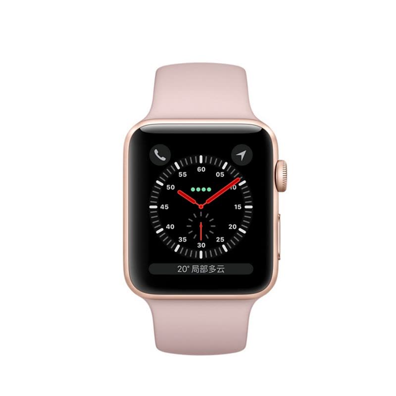 苹果(Apple)Watch Series 3智能手表 GPS + 蜂窝网络 金色搭配粉砂色运动型表带38MM图片