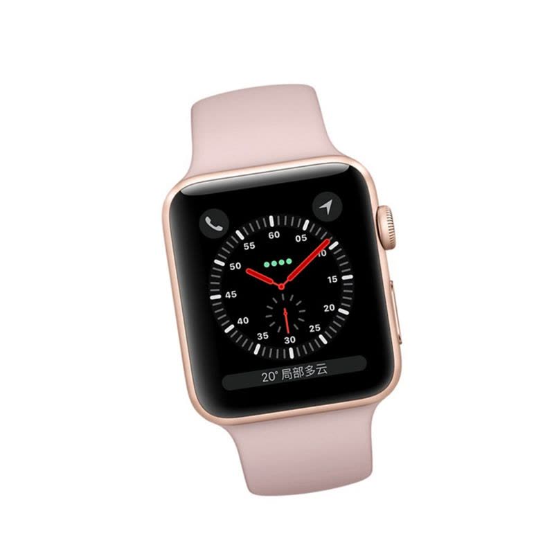 苹果(Apple)Watch Series 3智能手表 GPS + 蜂窝网络 金色搭配粉砂色运动型表带38MM图片