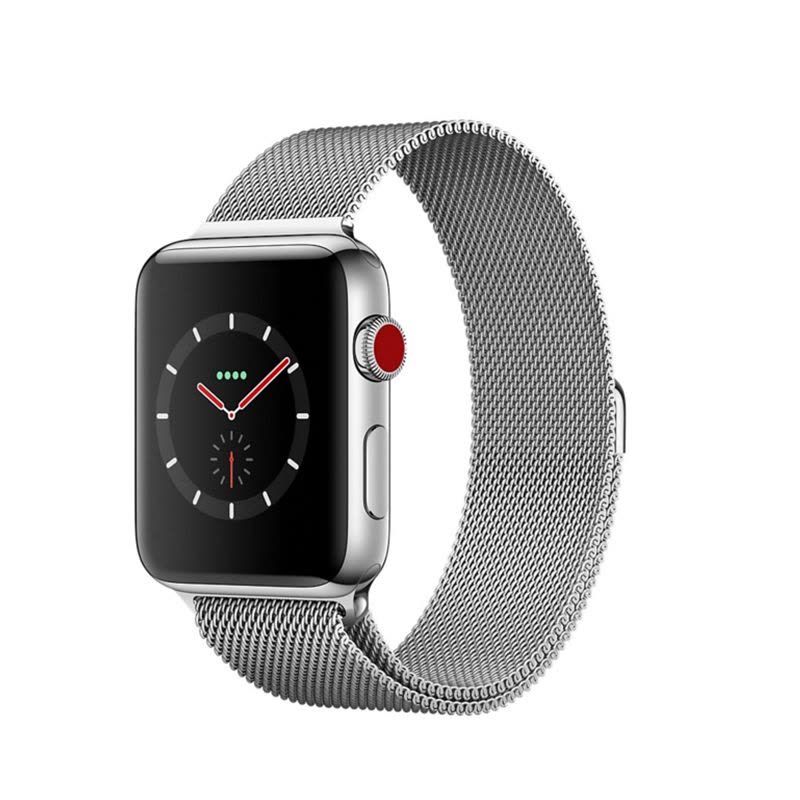苹果(Apple)智能手表Watch Series 3 GPS+蜂窝网络 不锈钢表壳搭配米兰尼斯表带38MM/18H图片
