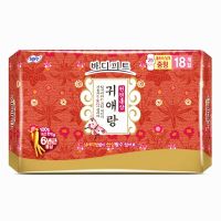 LG生活健康贵爱娘天然红参无荧光剂卫生巾25cm(中型）18p