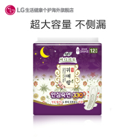 LG生活健康贵爱娘无荧光剂闺艾朗中草药卫生巾33cm夜用12P