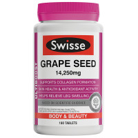 澳洲 Swisse葡萄籽胶囊精华片天然花青素美白淡斑祛斑抗衰老氧化 180粒/瓶