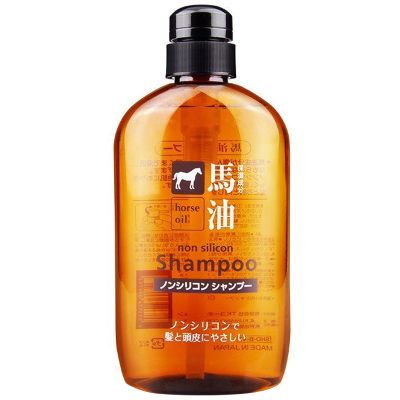 Kumano 熊野馬油无硅洗发水600ml 清洁发丝 柔顺修护水润所有发质通用 日本进口