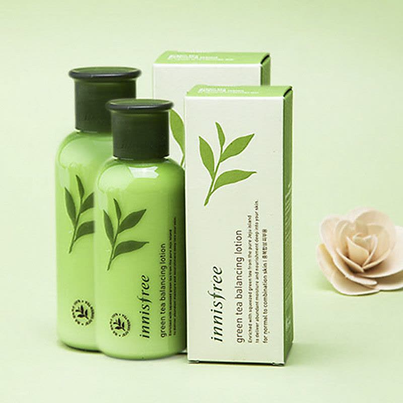 Innisfree 悦诗风吟绿茶精粹水乳控油2件套装 各种肤质爽肤水保湿补水 乳液修护通用[韩国品牌]图片