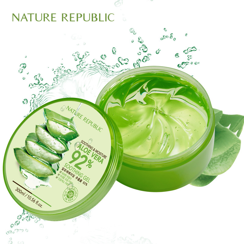 Nature Republic 自然共和国补水芦荟胶面膜300ml 各种肤质修护保湿补水通用凝胶面膜 韩国自然乐园