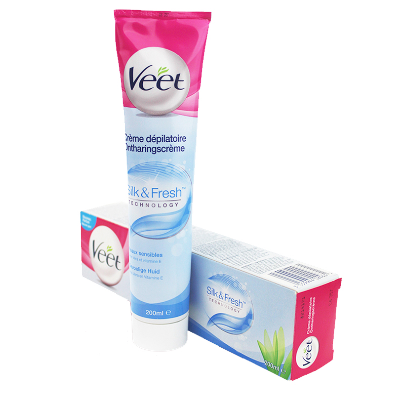 VEET 薇婷芦荟脱毛膏200ml(敏感肌肤适用) 身体脱毛膏滋润保湿通用 修护各种肤质 法国进口