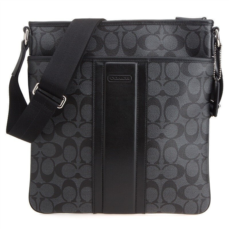 蔻驰（COACH） 男士竖款PVC配皮单肩斜挎男包 71131