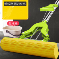 懒人免手洗对折式家用瓷砖地吸水棉拖把胶棉拖把头拖布拖把及拖把头巧妈妈
