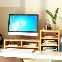 电脑显示器办公台式 桌面增高架子底座支架桌上键盘收纳垫高置物架 客厅人造板巧妈妈简约现代